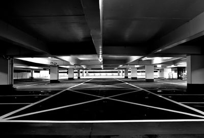 Empty underground parking lot