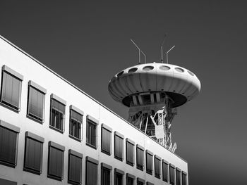Low angle view of building against clear sky