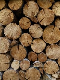 Full frame shot of logs