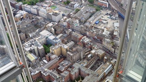 High angle view of cityscape