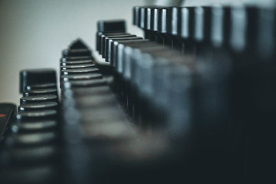 Close-up of piano keys