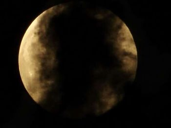 Low angle view of moon in sky