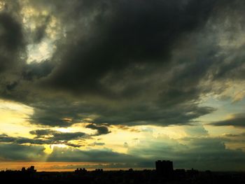 Cloudy sky over landscape