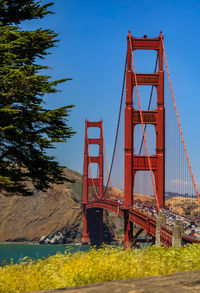 Low angle view of bridge against sky