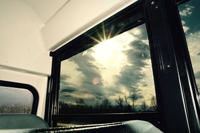 Road seen through car window