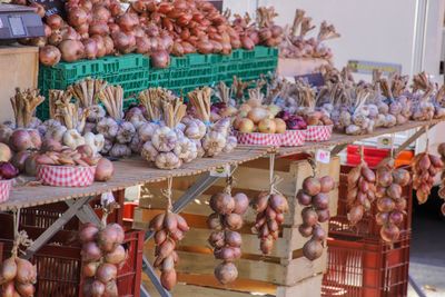 Vegetables for sale in market