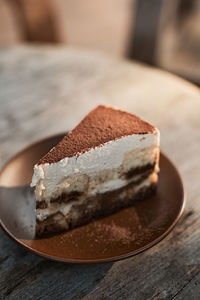 Close-up of cake on table