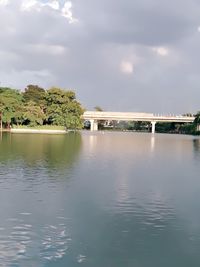 Scenic view of river against sky