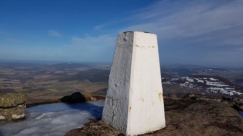 Scenic view of rocks against sky