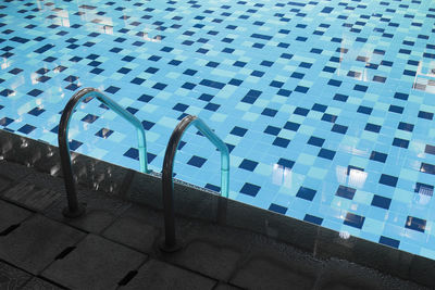 High angle view of swimming pool