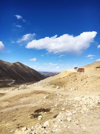 Scenic view of desert against sky