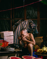 Man working at construction site