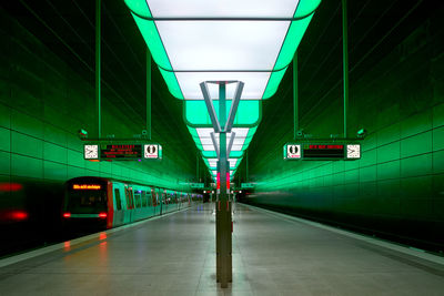 Train at subway station