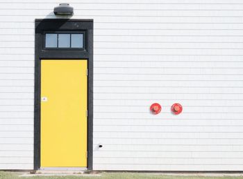 Exterior of house with closed door