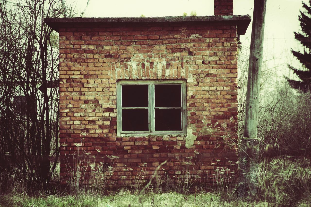 OLD BUILDING AGAINST WALL