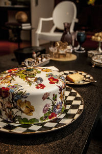 Close-up of cake on table