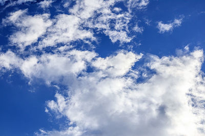 Low angle view of clouds in sky