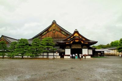 Nijo castle against cloudy sky