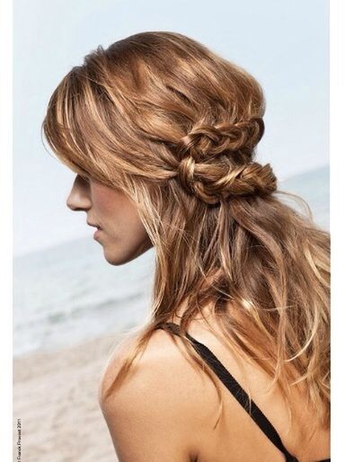 headshot, person, long hair, blond hair, sea, lifestyles, young women, beach, leisure activity, water, young adult, close-up, head and shoulders, brown hair, sky, focus on foreground, clear sky, horizon over water