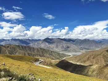Scenic view of dramatic landscape