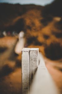 Close-up of wooden fence