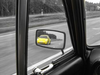 Close-up of car window
