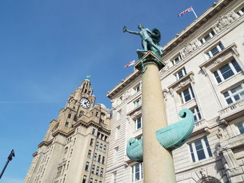 Low angle view of statue