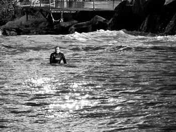 Man in swimming pool