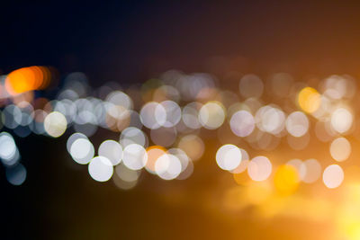 Defocused lights at night