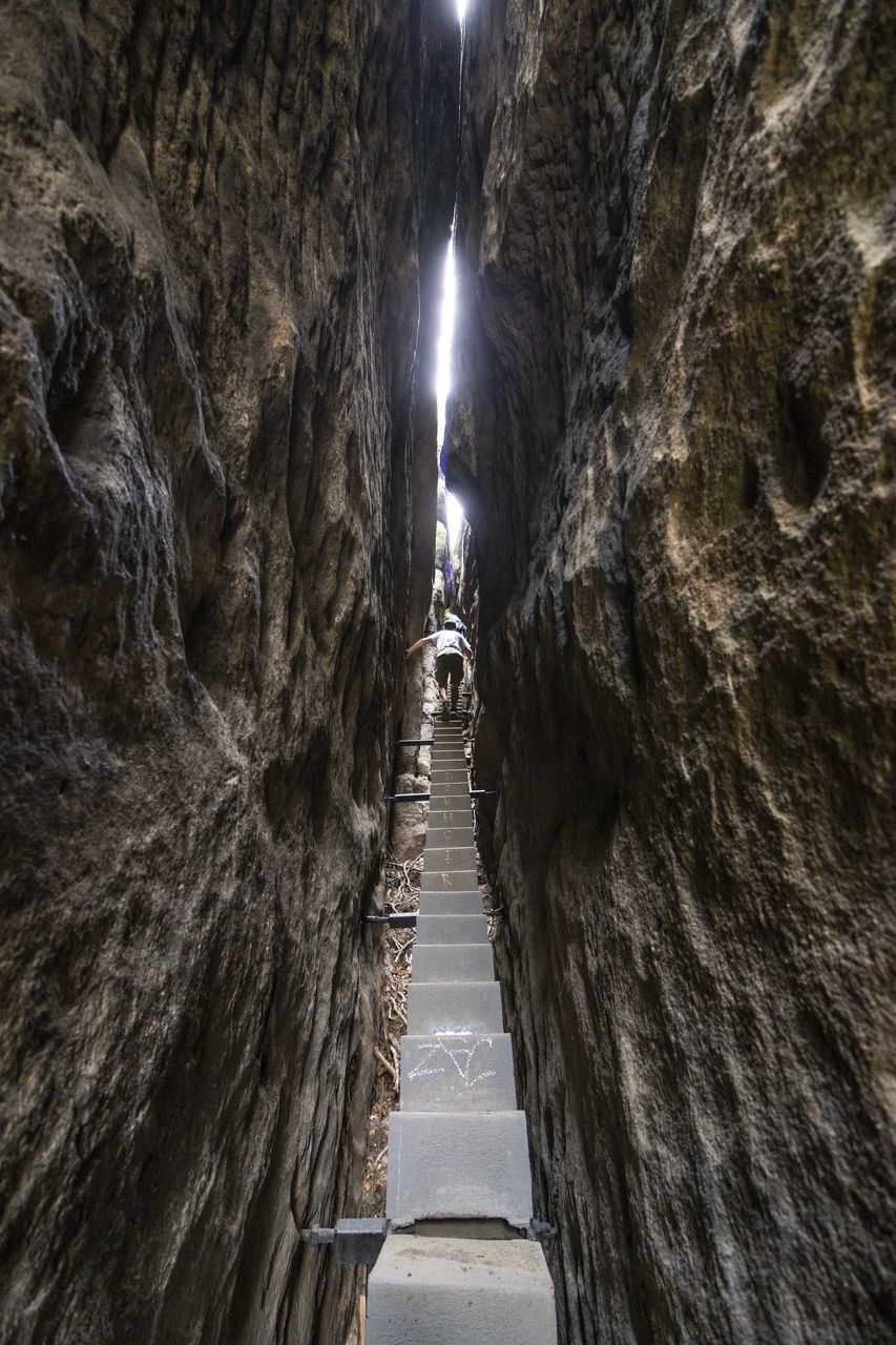 PANORAMIC VIEW OF NARROW ROAD