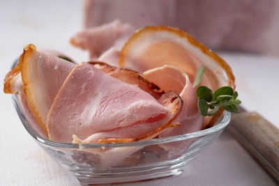 Close-up of ice cream in bowl