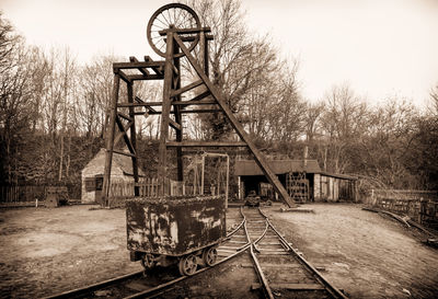 Railroad tracks by trees