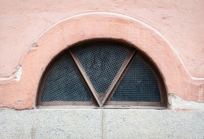 Full frame shot of window on wall