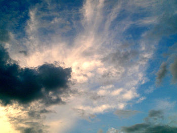 Low angle view of cloudy sky