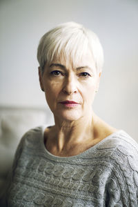 Portrait of serious senior woman