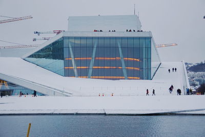 Oslo opera house during winter