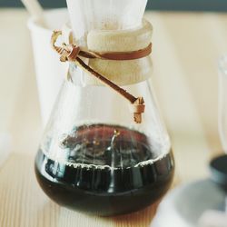 Close-up of drink on table