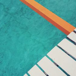 High angle view of swimming pool