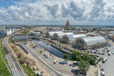 Riga bus station in latvia.