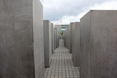 Cemetery against sky