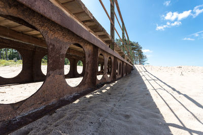 A bridge separating the kopan lake from the baltic sea