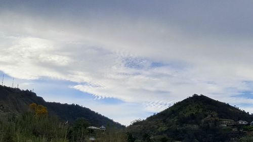 Low angle view of mountain against sky