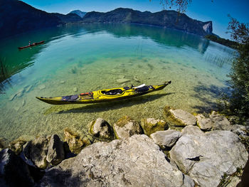 Boats in sea