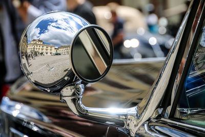 Side-view mirror of car