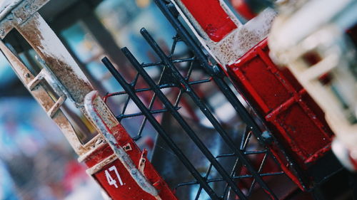 Low angle view of red object