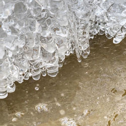 Close-up of frozen water