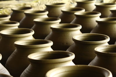 Full frame shot of pots