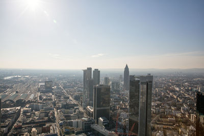 Aerial view of buildings in city