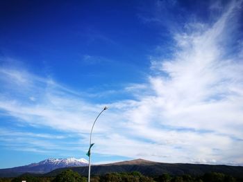 Low angle view of mountain against sky
