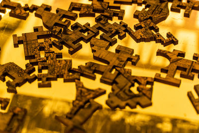 Close-up of jigsaw puzzle